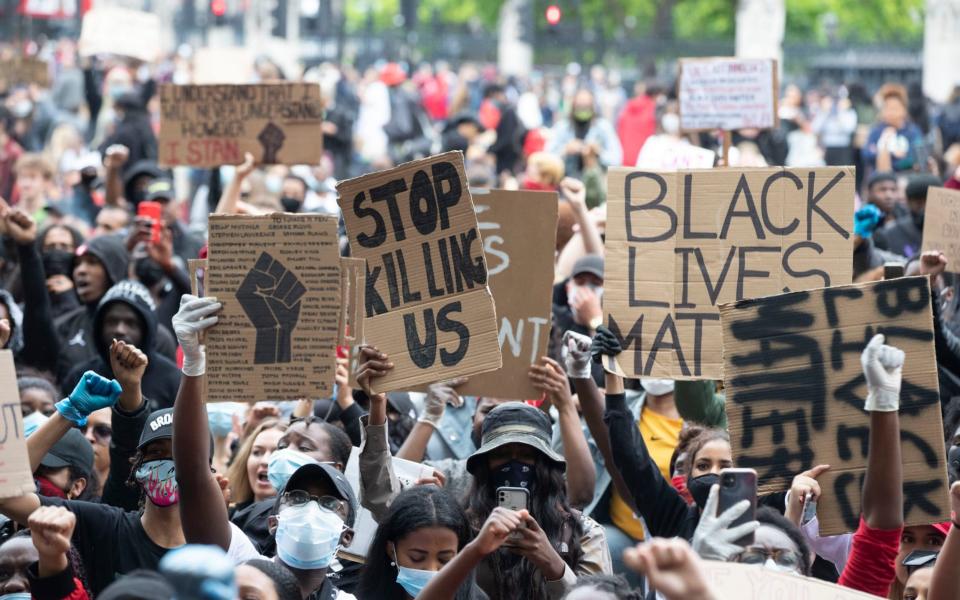 Black Lives matter protest in London - Heathcliff O'Malley for The Telegraph