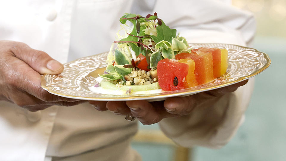 The first-course salad