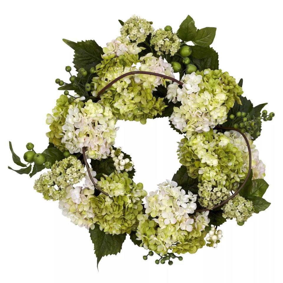 <p><a href="https://go.redirectingat.com?id=74968X1596630&url=https%3A%2F%2Fwww.surlatable.com%2Fnearly-natural-faux-hydrangea-wreath-22%2FPRO-7948490.html&sref=https%3A%2F%2Fwww.elledecor.com%2Fshopping%2Fg21206683%2Fsummer-wreaths%2F" rel="nofollow noopener" target="_blank" data-ylk="slk:Shop Now;elm:context_link;itc:0;sec:content-canvas" class="link ">Shop Now</a></p><p>Faux Hydrangea Wreath</p><p>surlatable.com</p><p>$119.95</p>