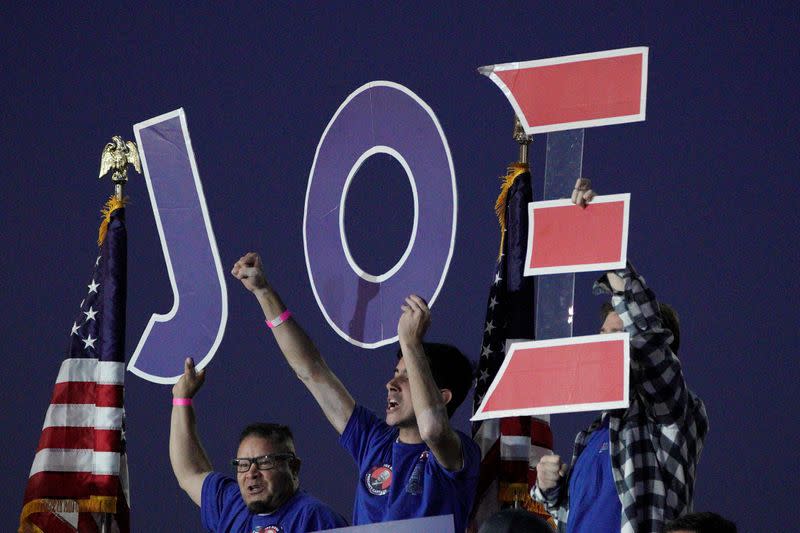Democratic U.S. presidential candidate and former Vice President Joe Biden's Super Tuesday night rally in Los Angeles