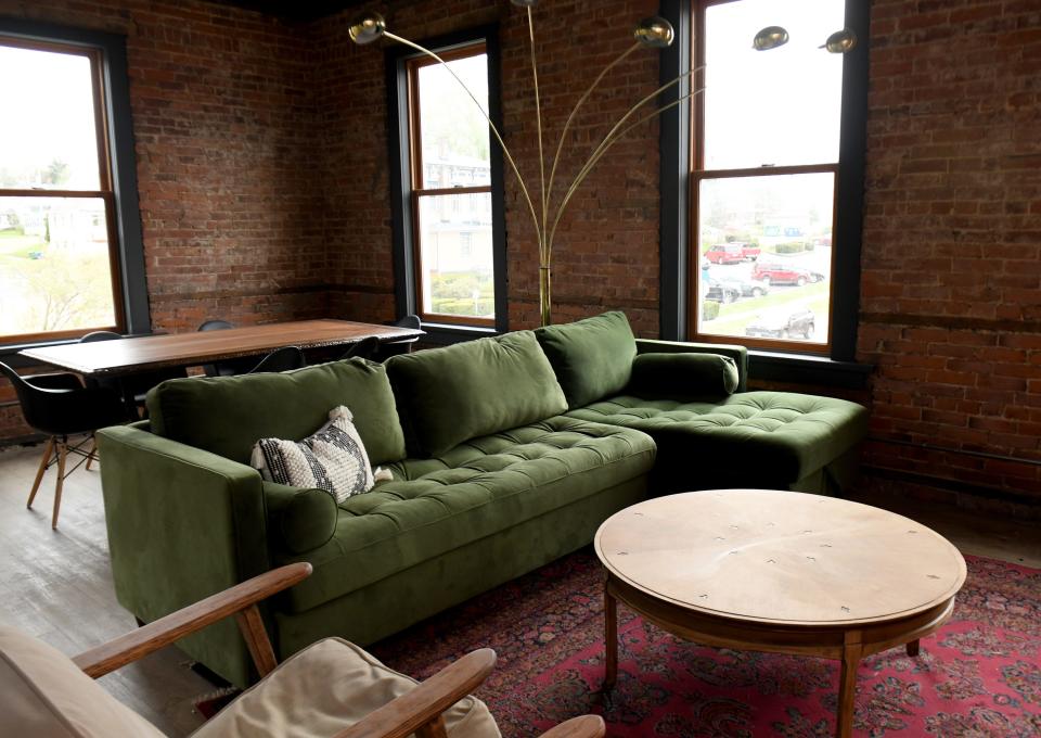 Mike and Krissy Widuck have spent months restoring a 140-year-old building at 143 Canal St. N, Canal Fulton. The second floor will be an Airbnb space. The couple said the vibe is eclectic mid-modern century. All of the items for the space have been carefully curated and they have restored all of the items.
