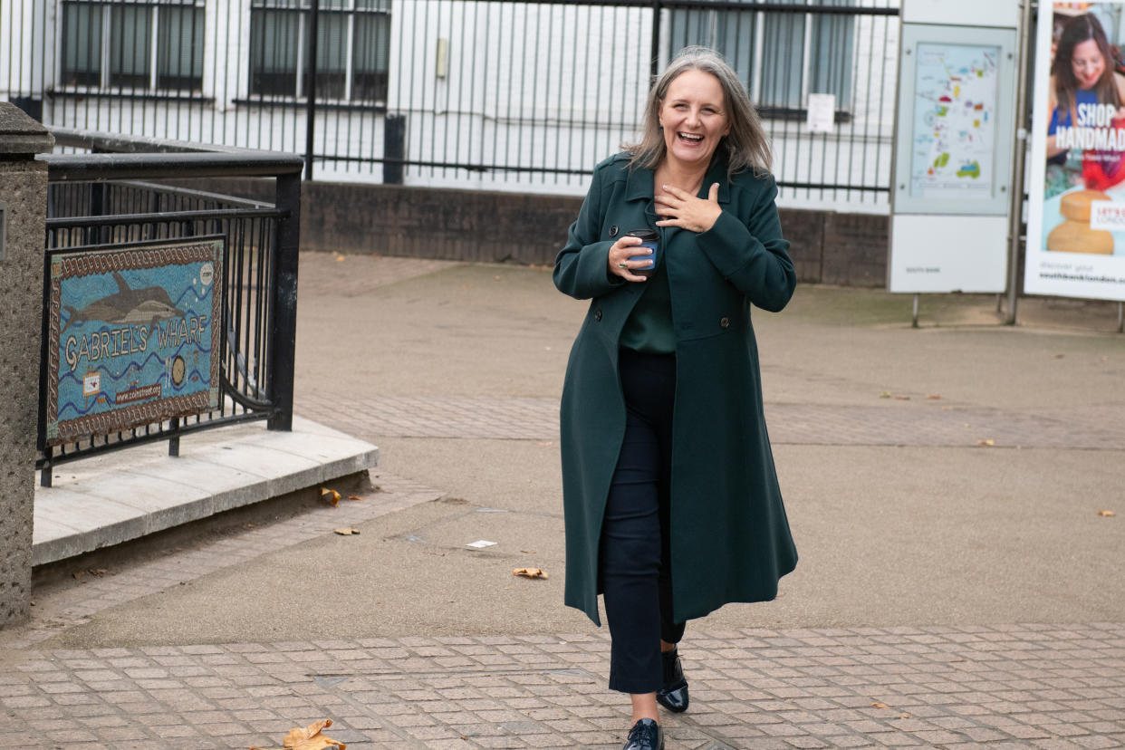 Jo Newby travelled from Hull to see the unveiling of the statue (Tony Kershaw/KIND)