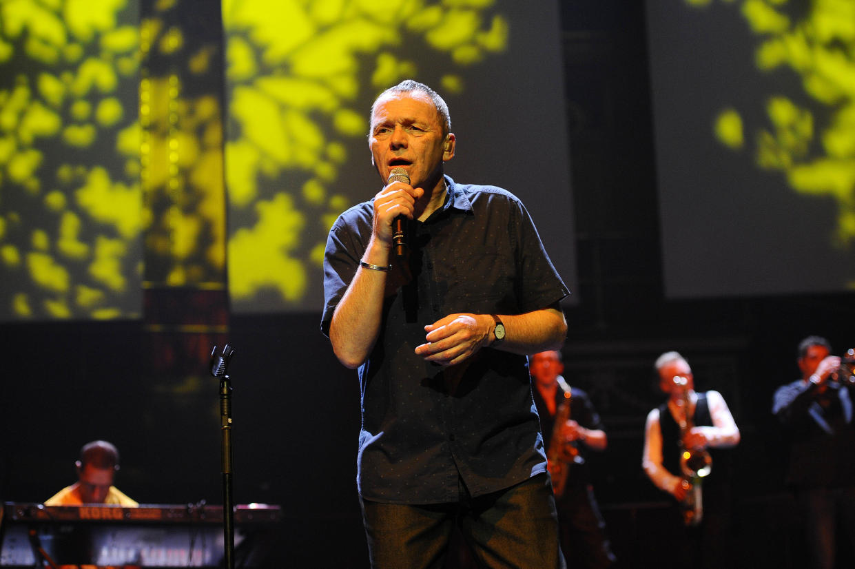 Photo by: KGC-138/STAR MAX/IPx 2018 6/25/18 Robin Campbell, Duncan Campbell and Martin Meredith of 'UB40' performing at the Royal Albert Hall in London.