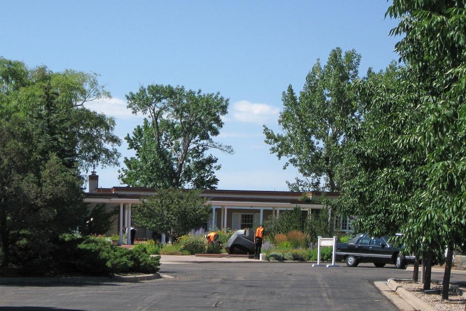 The New Mexico governor's mansion in Santa Fe.