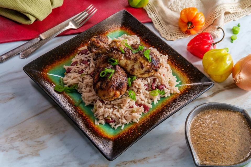 jerk chicken with rice