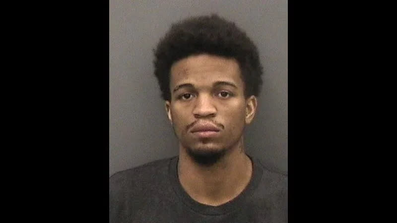 Corey Pujols, 27, is charged with aggravated manslaughter after allegedly punching an elderly customer at Dunkin Donuts who reportedly called him a racial slur (Hillsborough County Sheriff’s Office)