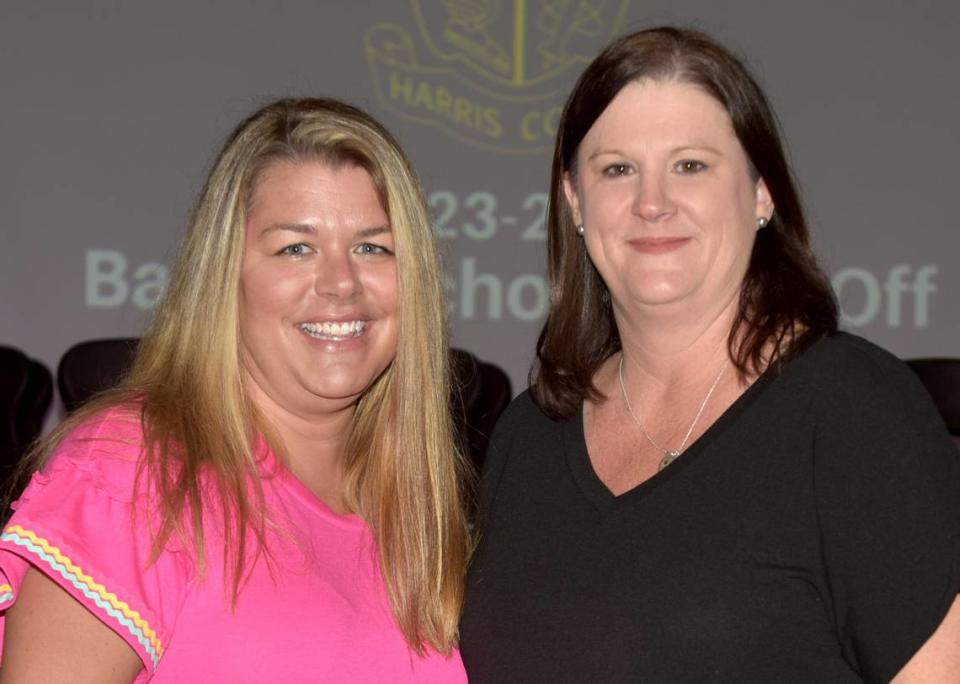 Celeste Garrett, left, is the Teacher of the Year and Misti Jones is the Support Person of the Year at Pine Ridge Elementary School.