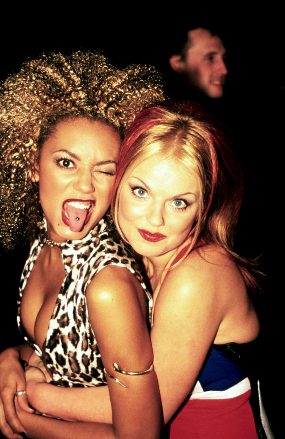 Mel B, pictured with Geri Halliwell in 1997, says the two had a fling, and now Mel B says she's afraid of what Halliwell's response to the disclosure will be. (Photo: Photoshot via Getty Images)