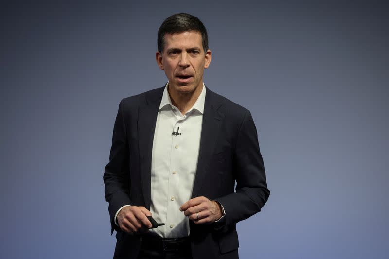 John Waldron, president and Chief Operating Officer of Goldman Sachs, speaks during the Goldman Sachs Investor Day at Goldman Sachs Headquarters in New York