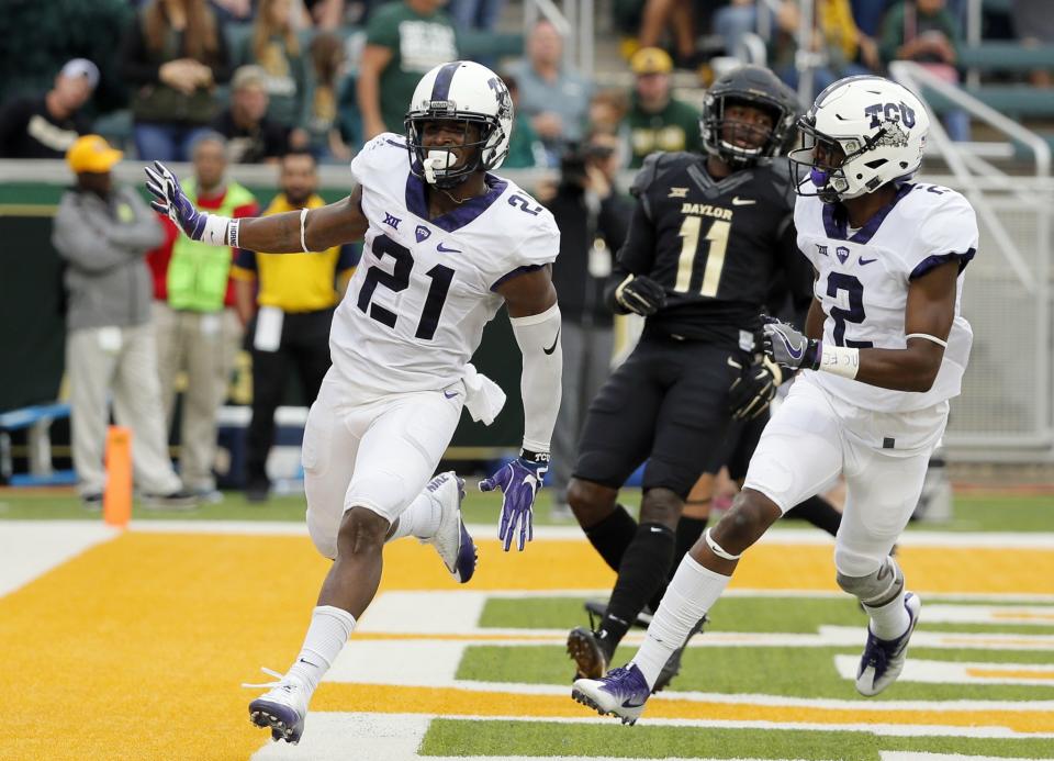 Kyle Hicks led TCU in rushing and receptions in 2016. (AP Photo/Tony Gutierrez)