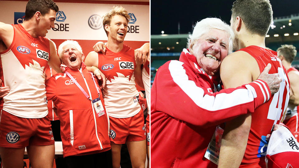 Sydney Swans icon Kenny Williams, pictured here after his death at age 93. 