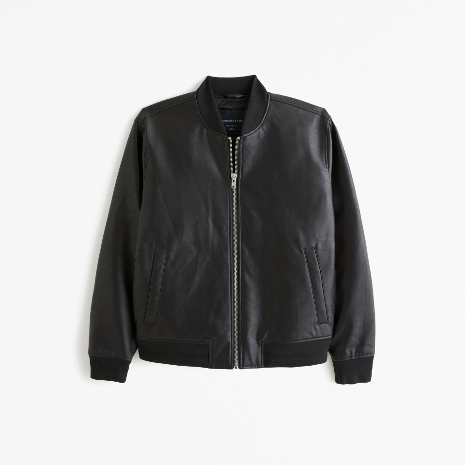 Abercrombie & Fitch - Vegan Leather Bomber Jacket