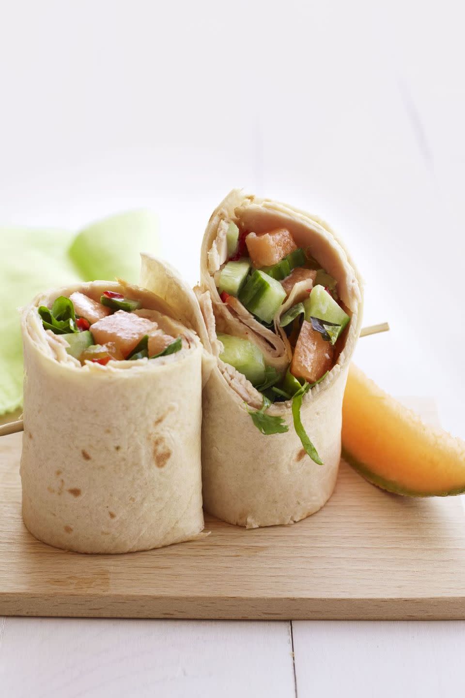 Turkey and Cucumber Salad Wraps