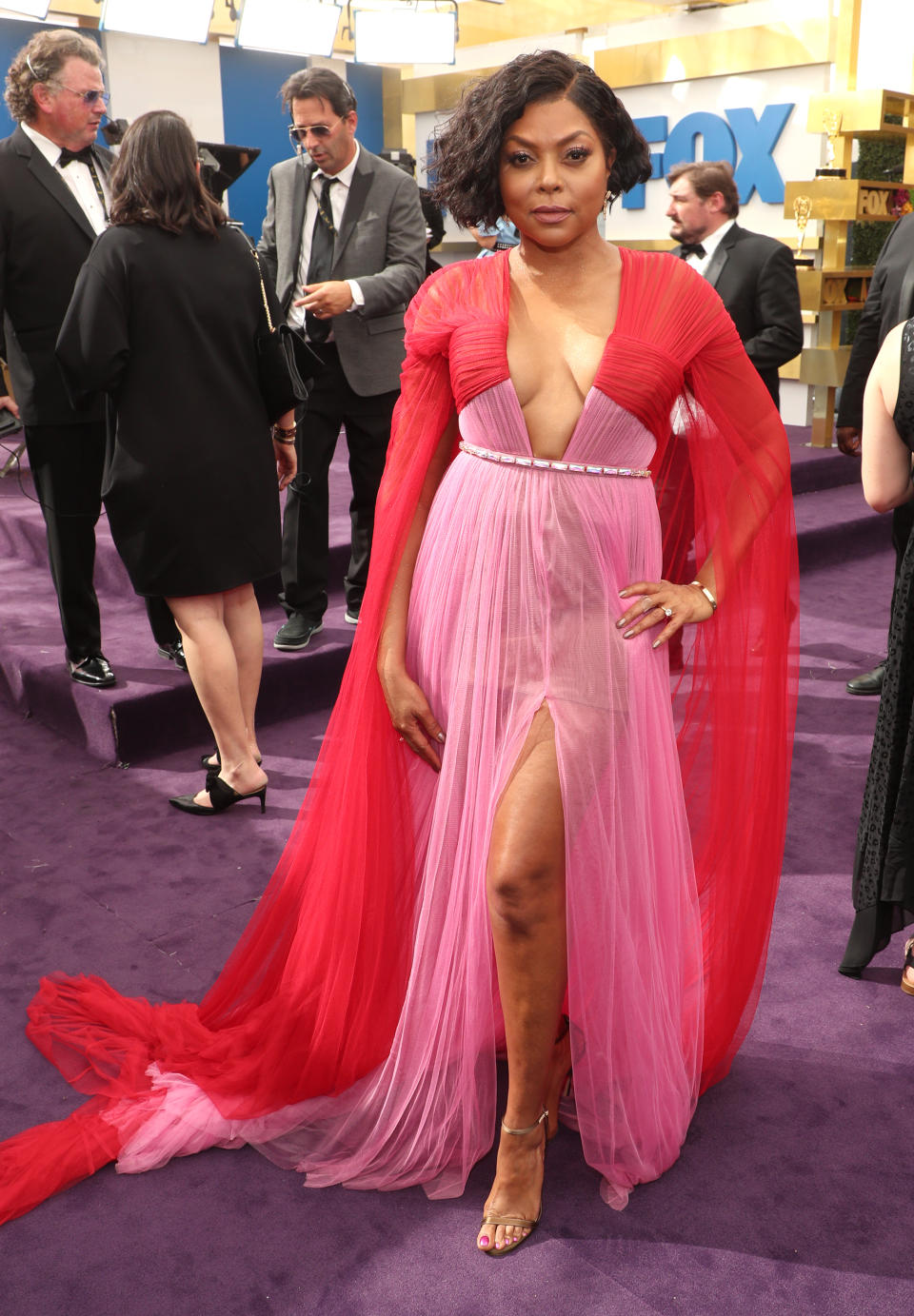 LOS ANGELES, CA - SEPTEMBER 22: Taraji P. Henson attends FOXS LIVE EMMY RED CARPET ARRIVALS during the 71ST PRIMETIME EMMY AWARDS airing live from the Microsoft Theater at L.A. LIVE in Los Angeles on Sunday, September 22 (7:00-8:00 PM ET live/4:00-5:00 PM PT live) on FOX. (Photo by FOX Image Collection via Getty Images)