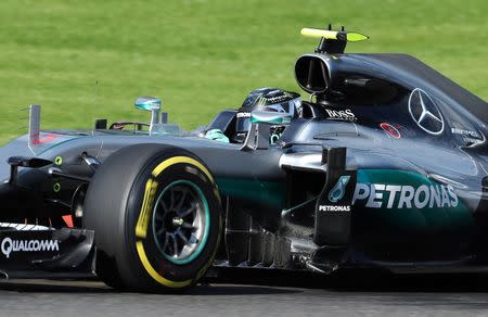 Belgium Formula One - F1 - Belgian Grand Prix 2016 - Francorchamps, Belgium - 27/8/16 - Mercedes' Nico Rosberg of Germany during the final practice session. REUTERS/Yves Herman