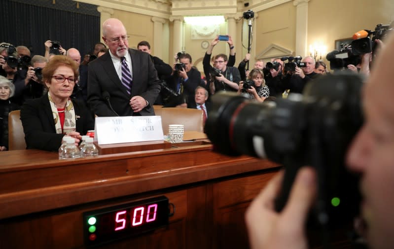 Former U.S. ambassador to Ukraine Yovanovitch testifies before House Intelligence Committee hearing as part of Trump impeachment inquiry on Capitol Hill in Washington