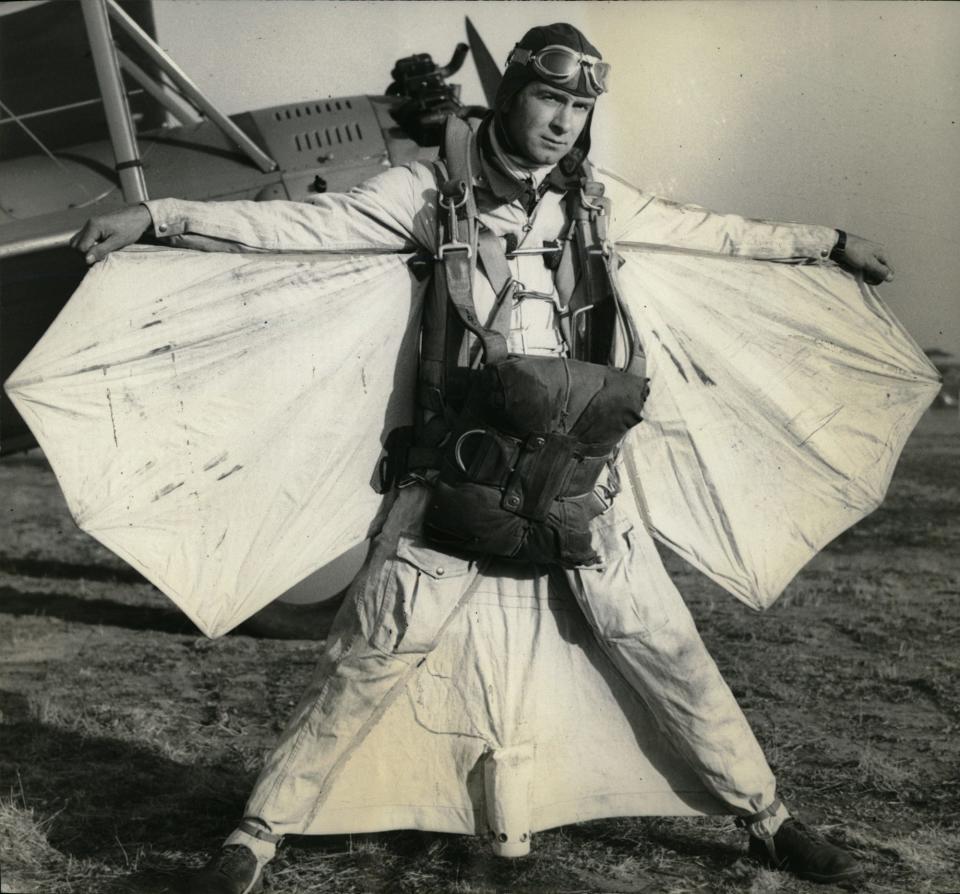 Clem Sohn’s daring flights became a popular attraction at fairs and air shows in the 1930s.