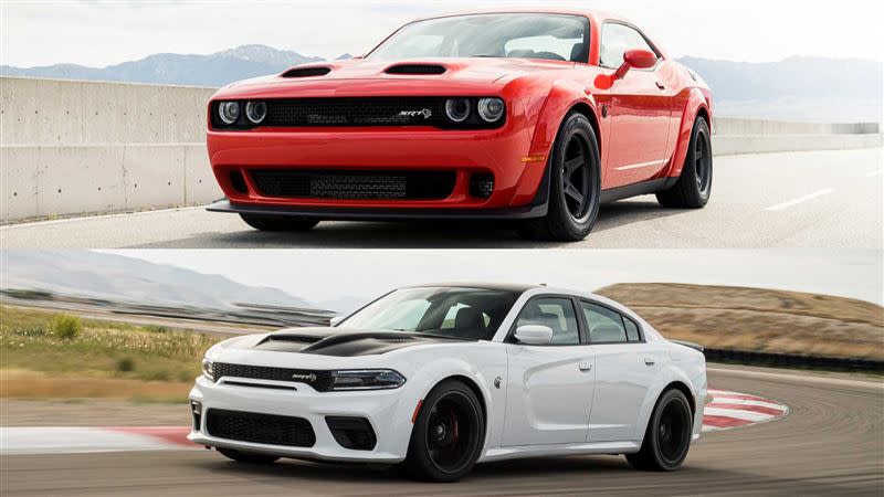 道奇將為Challenger SRT（上）、Charger SRT（下）提供軟體更新，其中包含雙重驗證的安全系統。（圖／翻攝自Dodge官網）