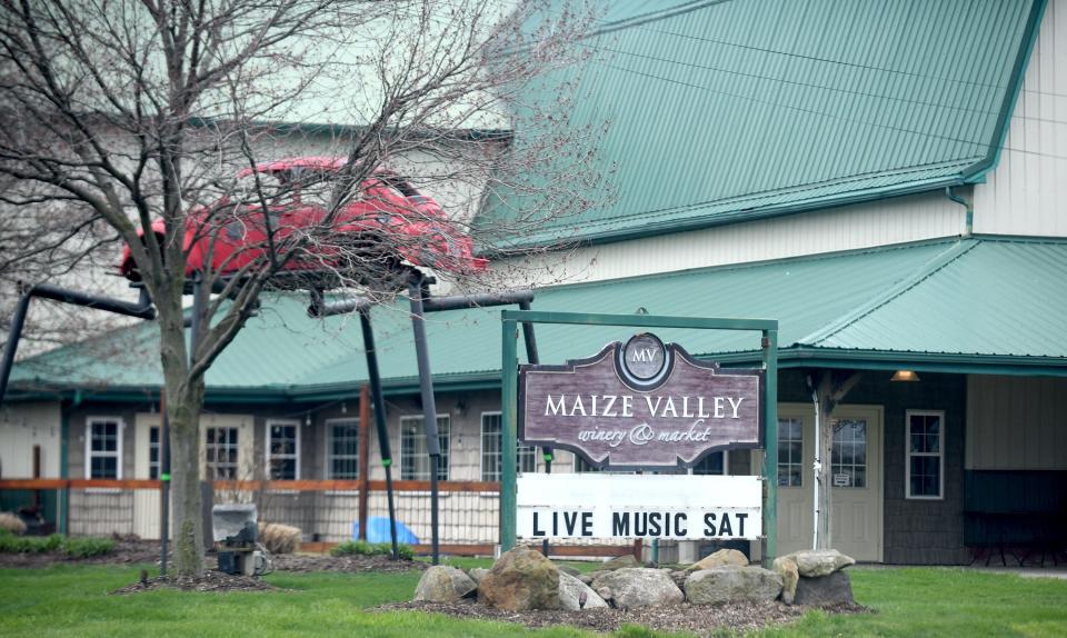 Maize Valley Winery & Craft Brewery occupies 750 acres and includes a refurbished 160-year-old barn.