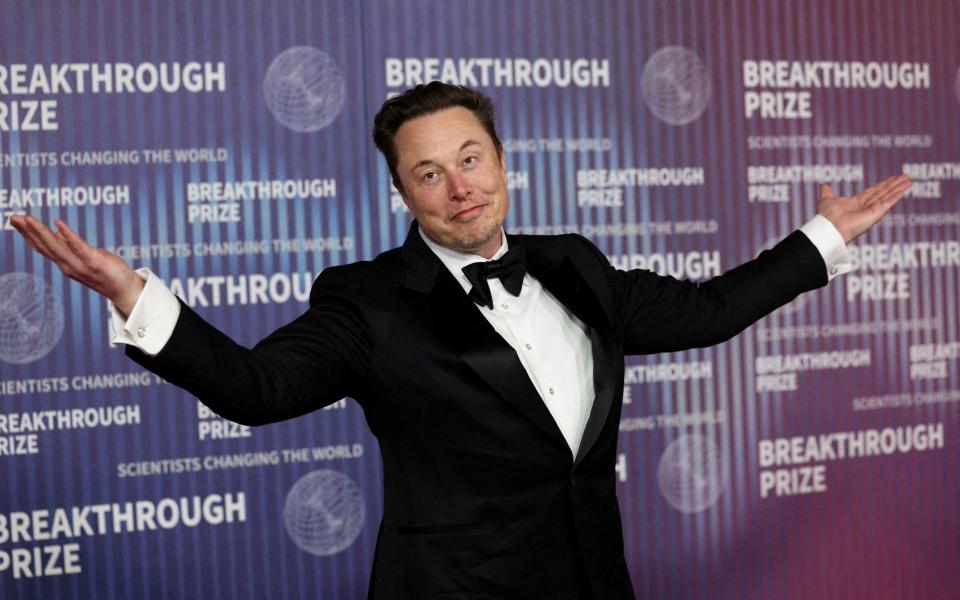 Tesla chief executive Elon Musk attended the Breakthrough Prize awards in Los Angeles at the weekend