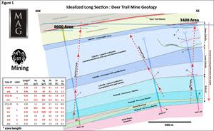 Idealized Long Section : Deer Trail Mine Geology