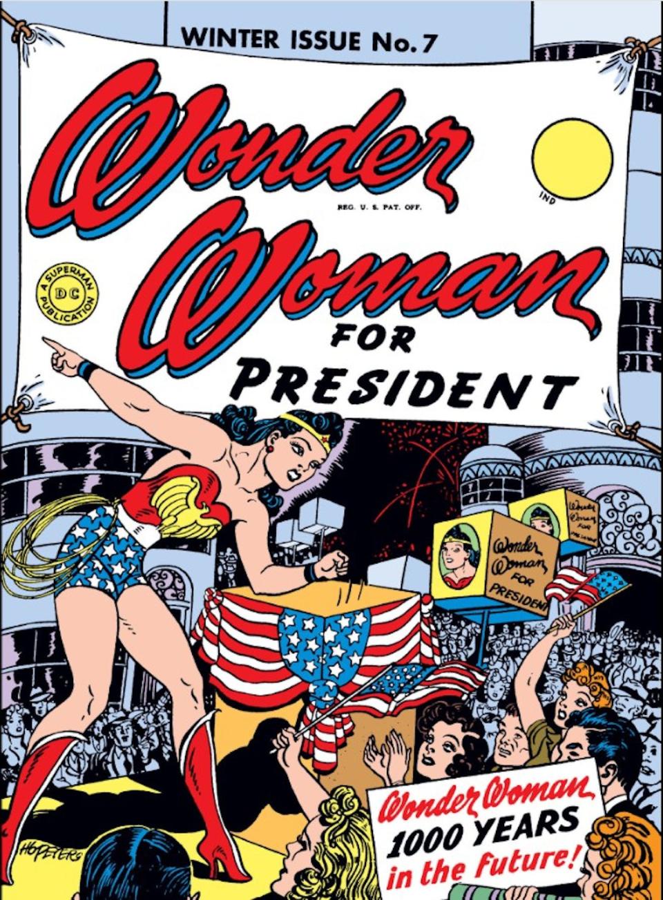 ‘Wonder Woman for President,’ story from Wonder Woman, January 1944. DC Universe Infinite