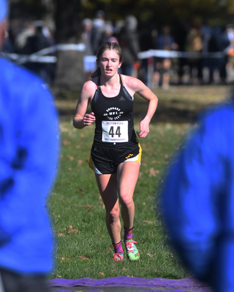 Ann Brennan of Honeoye Falls-Lima won the Section V girls Class B championships at Letchworth State Park.