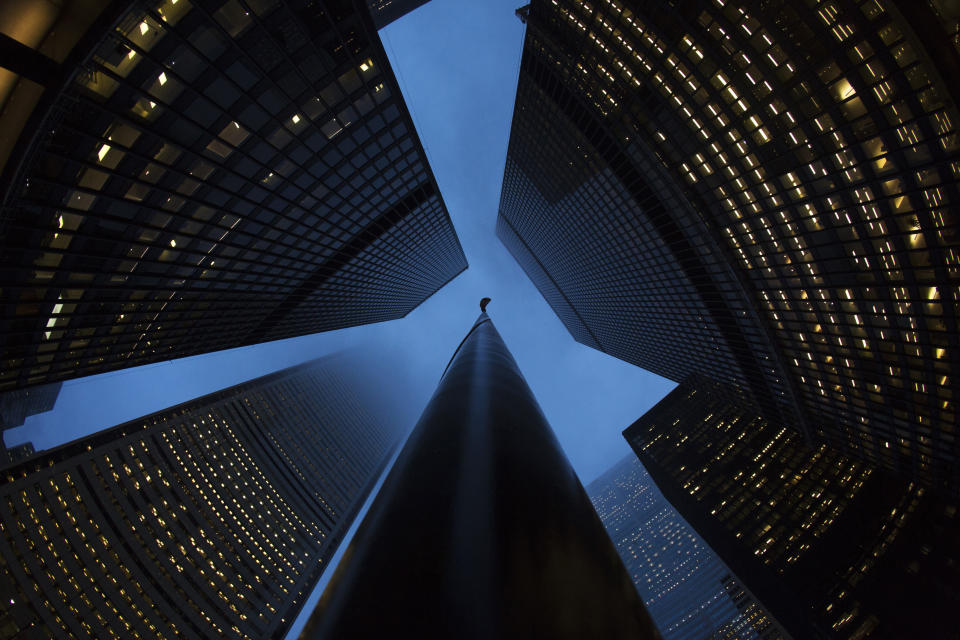 The headquarters of several of Canada’s largest banks in Toronto’s financial district, Jan. 28, 2013.