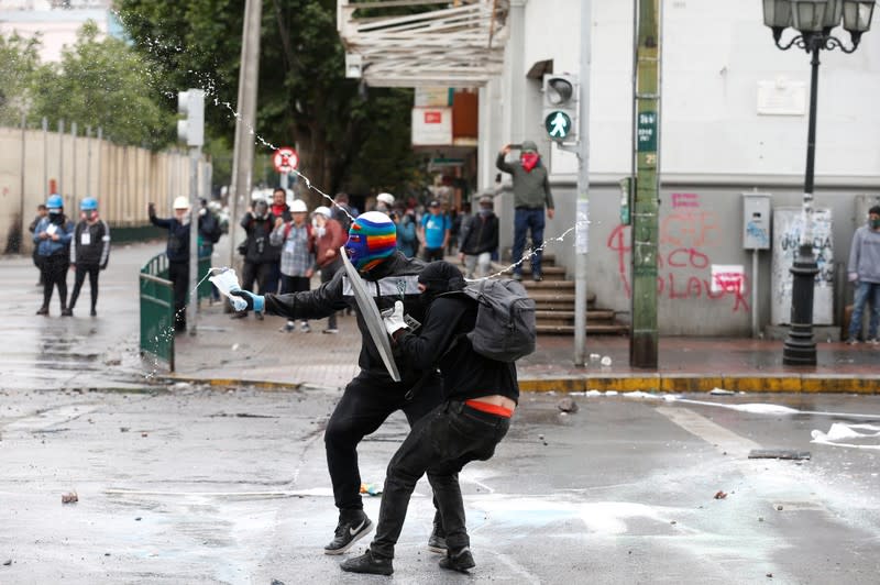 Protests against Chile's government in Valparaiso