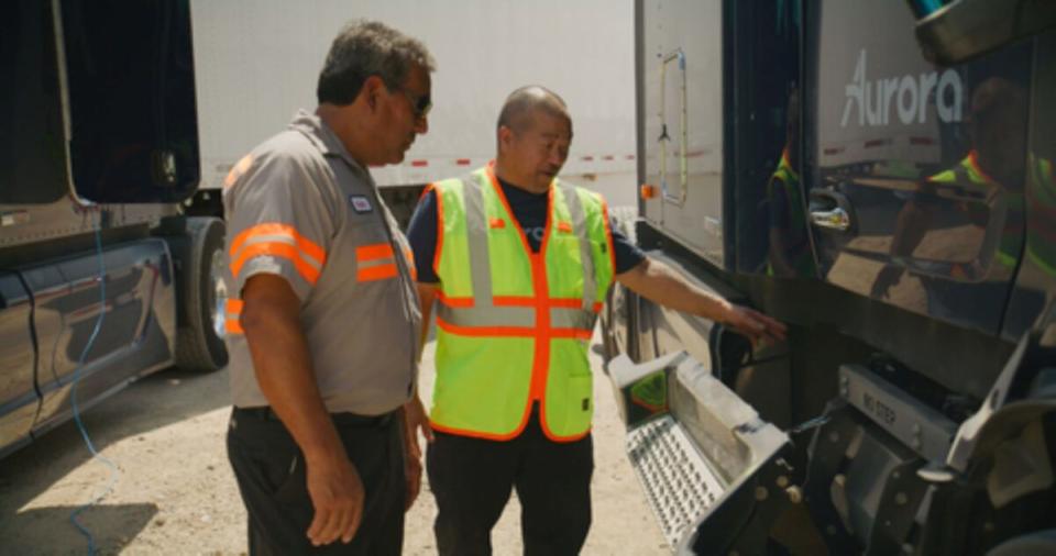 Aurora Innovation and Ryder System began a pilot using Ryder service technicians to perform basic maintenance at its truckport in Palmer, Texas, in November 2022. (Photo: Aurora Innovation)