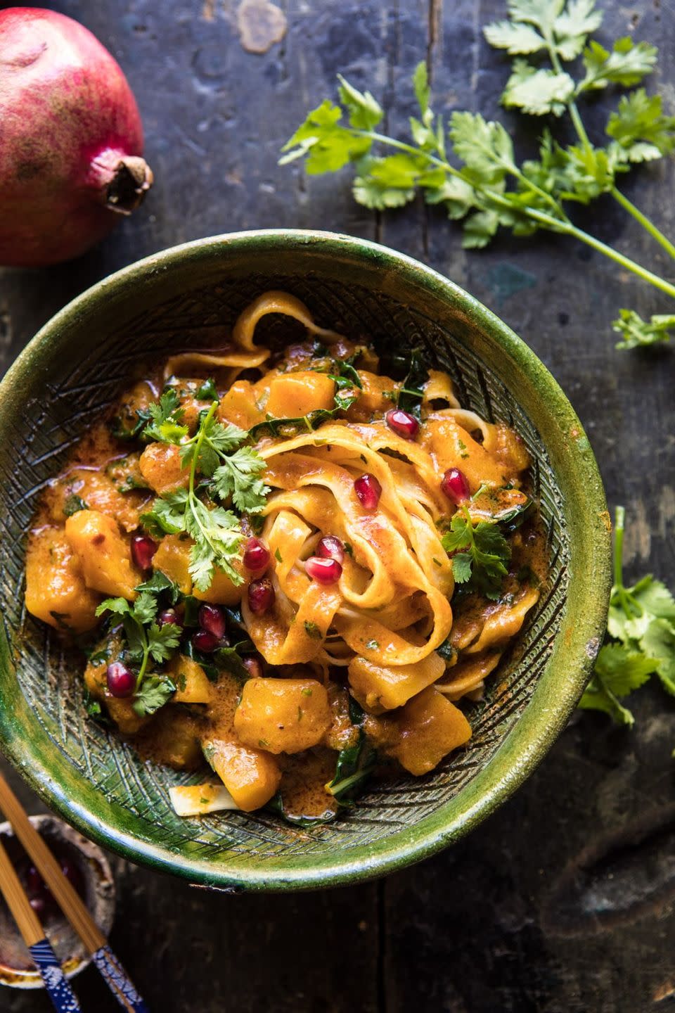 Slow Cooker Thai Butternut Squash Curry with Noodles