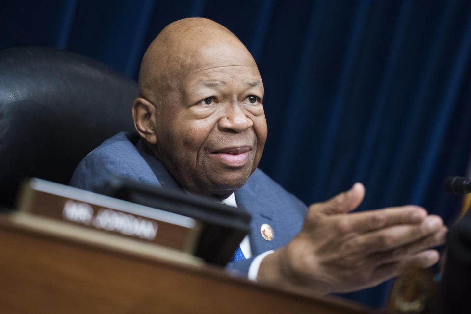 Chairman Elijah Cummings, D-Md., is seen during a House Oversight and Reform Committee hearing in Rayburn Building featuring testimony by Michael Cohen, former attorney for President Donald Trump, on Russian interference in the 2016 election on Feb. 27, 2019. (Photo: Tom Williams/CQ Roll Call via Zuma)