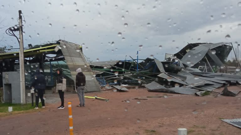 Destrozos en Paysandú provocados por una turbonada