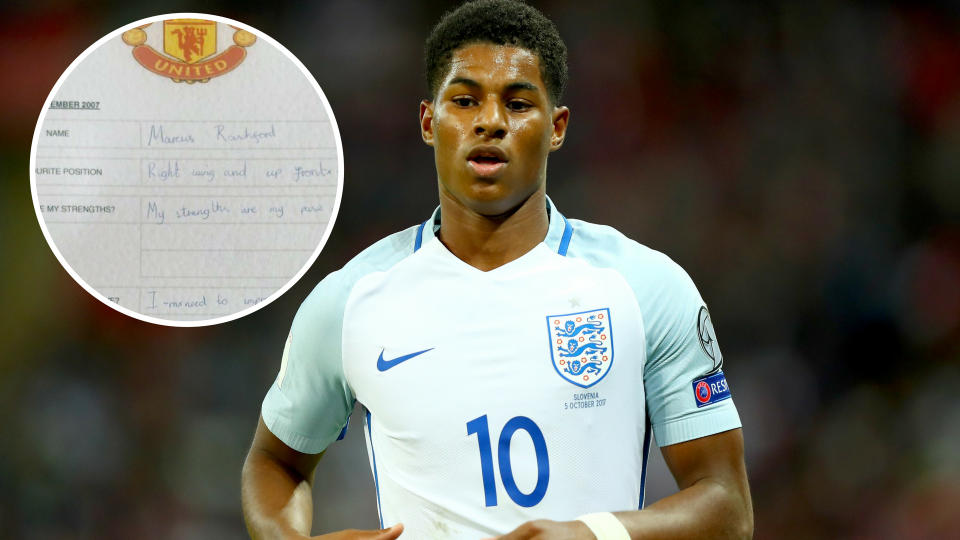 Marcus Rashford was always destined for big things – as his report card shows.