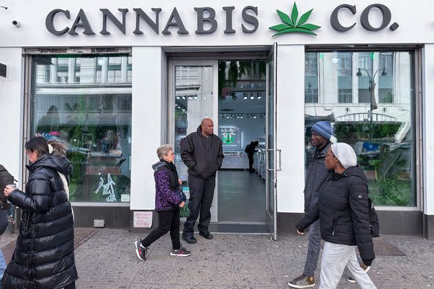 A cannabis shop is in midtown Manhattan.