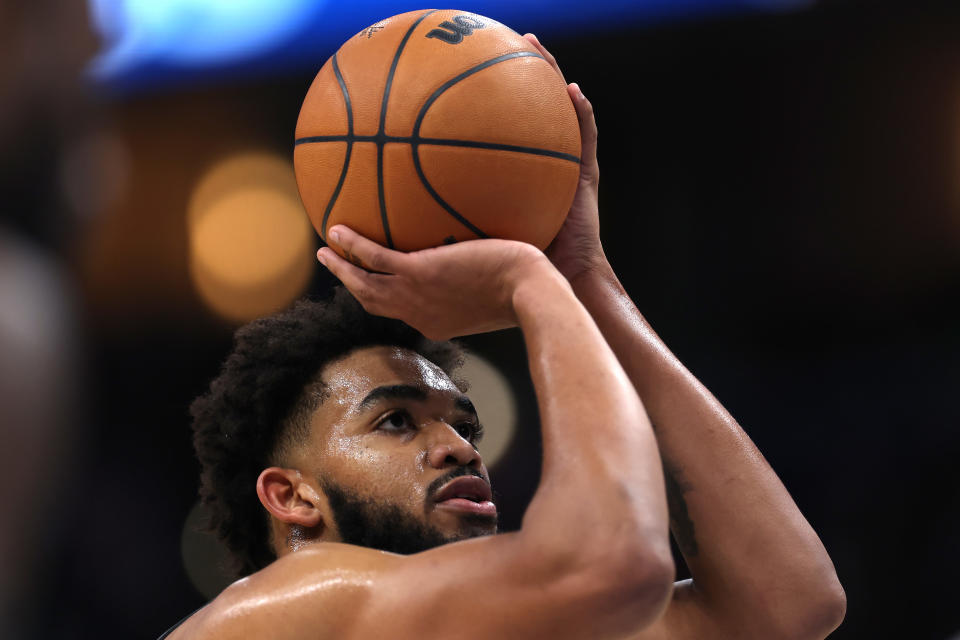 Karl-Anthony Towns #32 of the Minnesota Timberwolves is a fantasy star