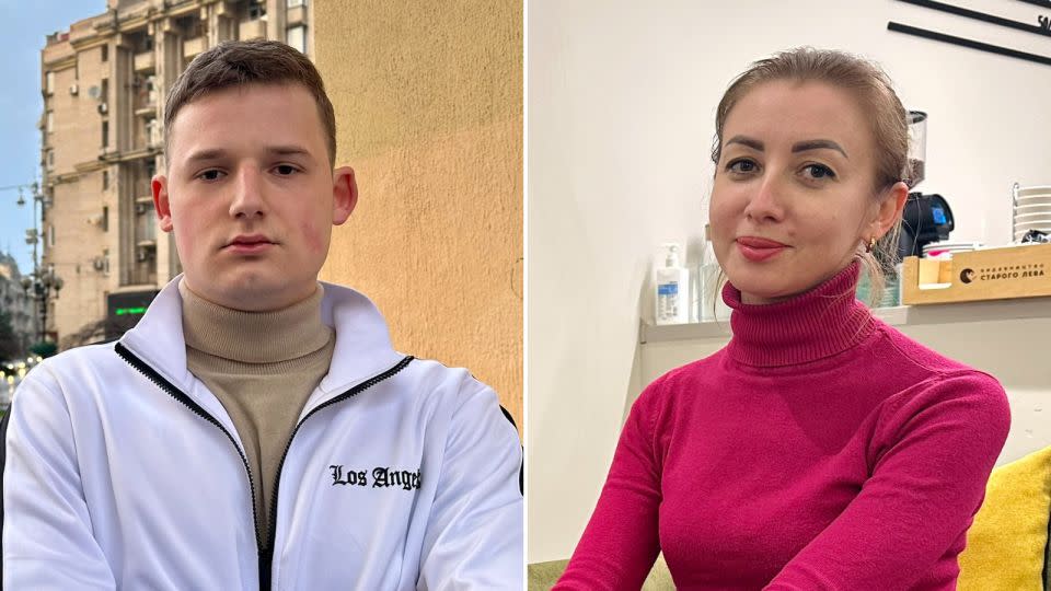 Mykola Lyapin, left, and Kateryna Bilokon. - CNN