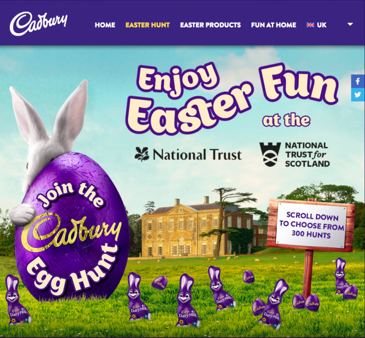 The Cadbury website does seem to make some mention of the Christian holiday [Cadbury]