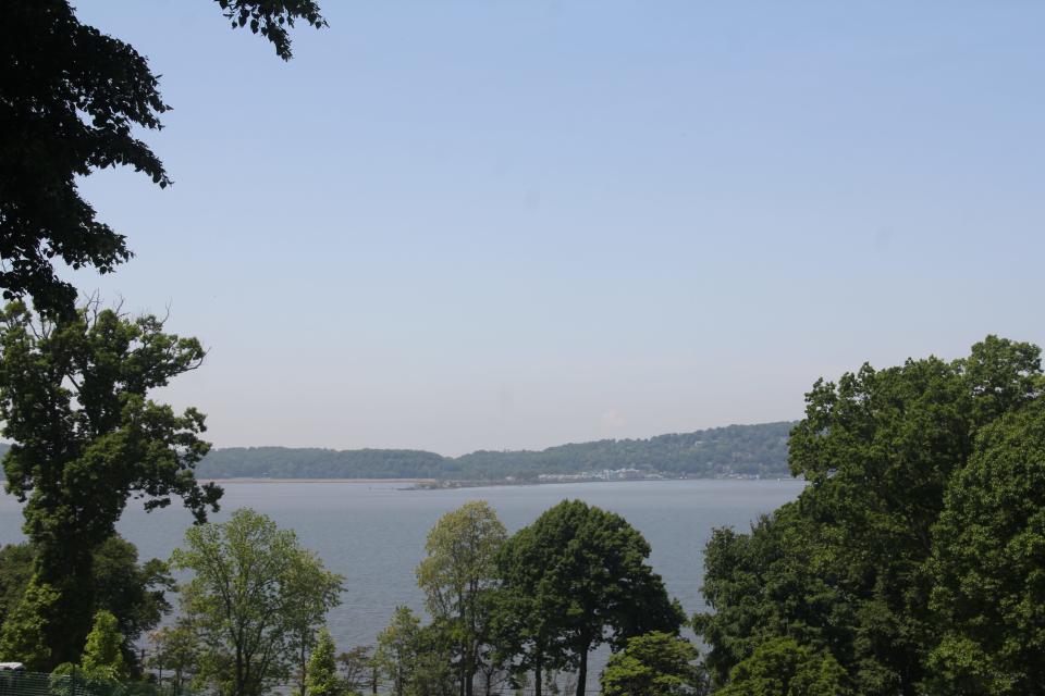 Views of the Hudson River from Lyndhurst Mansion.