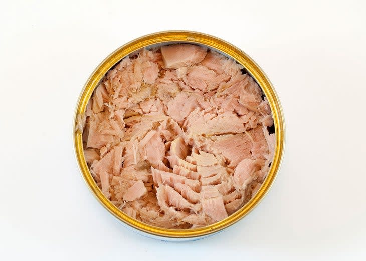 canned tuna, which is a healthy pantry staple protein