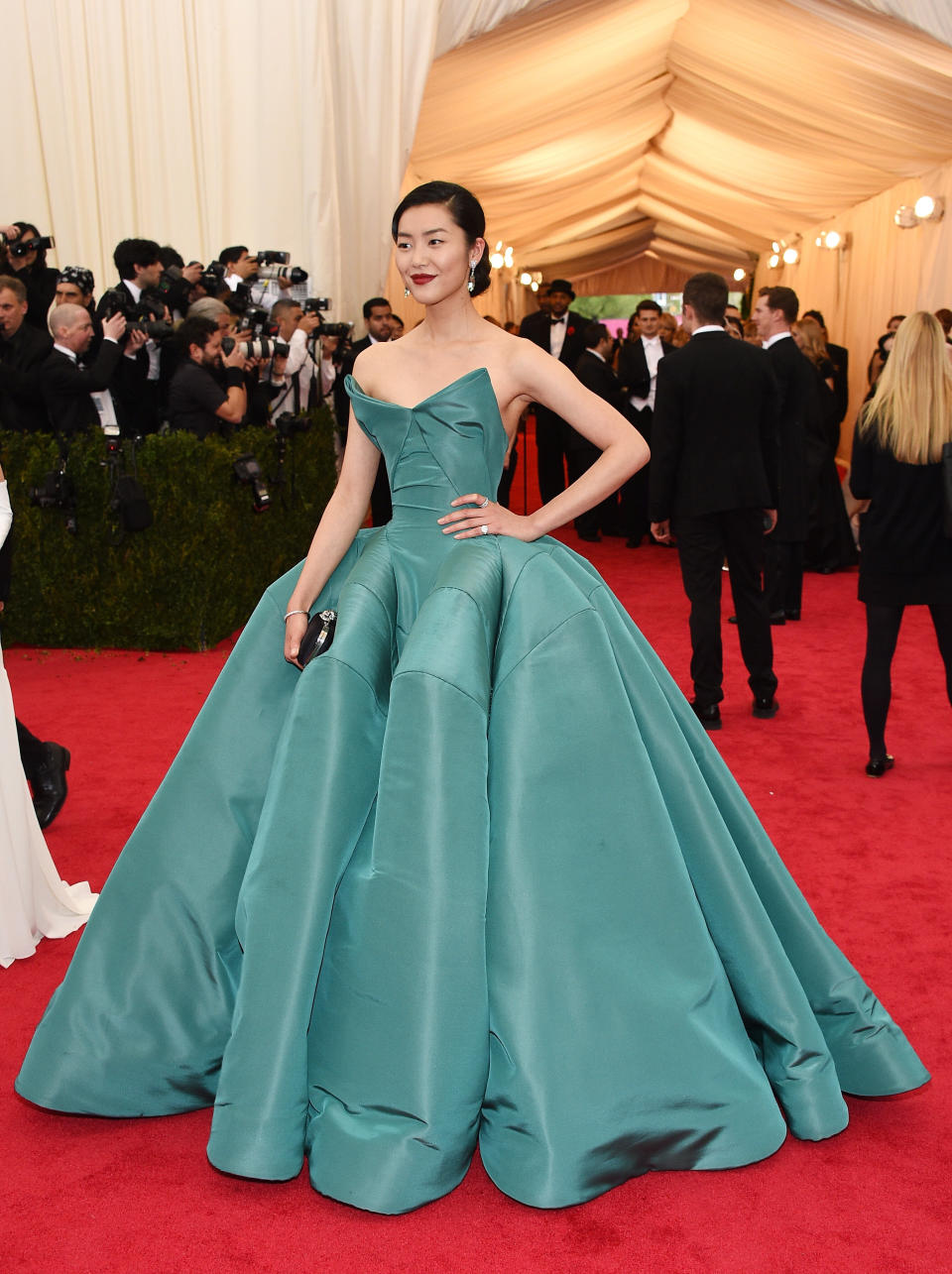 Liu Wen at the Met Gala in New York on May 5, 2014.