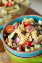 <p>Need to serve a large crowd? This recipe can easily be altered if you have to feed a big group. </p><p><strong>Get the recipe at <a rel="nofollow noopener" href="http://www.tablefortwoblog.com/mediterranean-pasta-salad/" target="_blank" data-ylk="slk:Table for Two;elm:context_link;itc:0;sec:content-canvas" class="link ">Table for Two</a>. </strong><br></p><p><strong>RELATED: </strong><a rel="nofollow noopener" href="https://www.womansday.com/food-recipes/food-drinks/recipes/g18/no-bake-desserts/" target="_blank" data-ylk="slk:No-Bake Summer Desserts Everyone Will Love;elm:context_link;itc:0;sec:content-canvas" class="link ">No-Bake Summer Desserts Everyone Will Love</a></p>