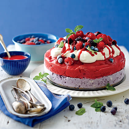 Red, White, and Blue Ice-Cream Cake