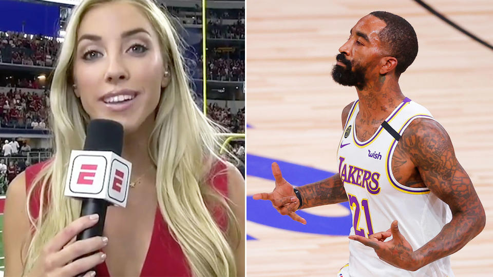 Pictured here, Olivia Harlan Dekker and basketball star J.R Smith.