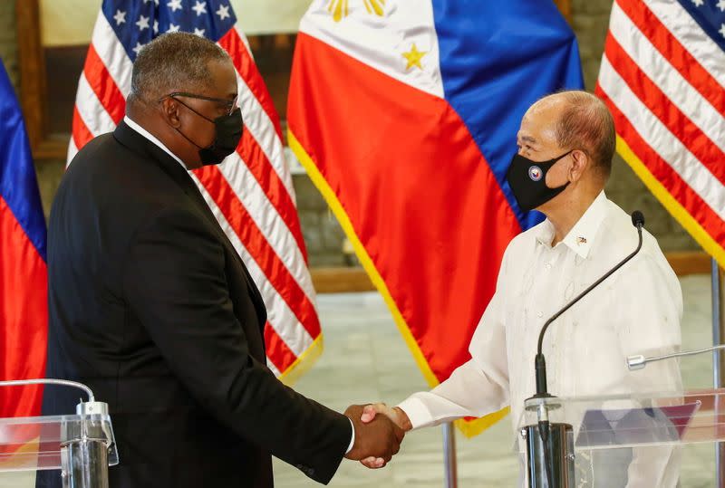 FILE PHOTO: U.S. Defense Secretary Austin visits Philippines