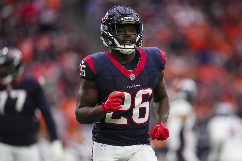 Devin Singletary #26 of the Houston Texans