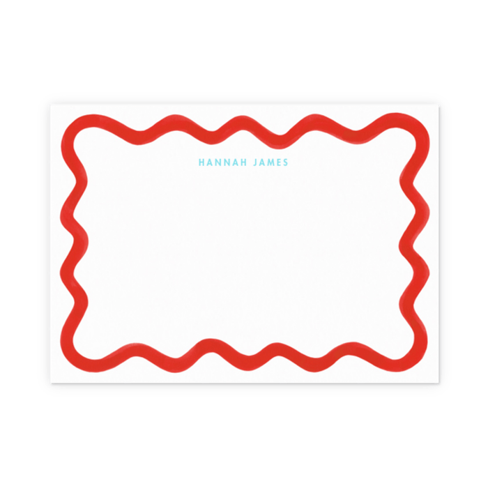 Scallop Trim Personalized Stationery