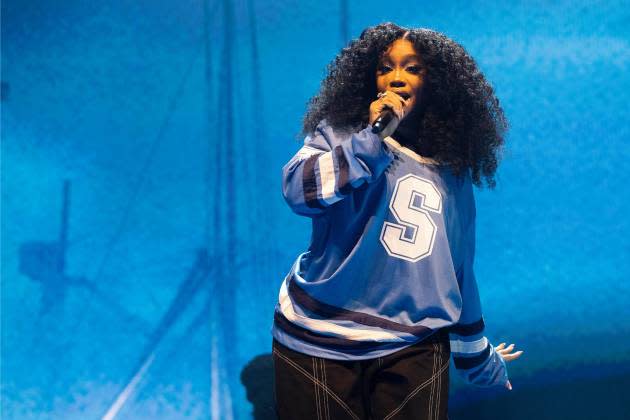 SZA performs on stage during her 'The SOS North American Tour' at Rogers Arena on March 19, 2023 in Vancouver, British Columbia - Credit: Andrew Chin/Getty Images