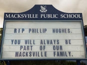 Phillip Hughes' primary school pays their respects to their favourite son.