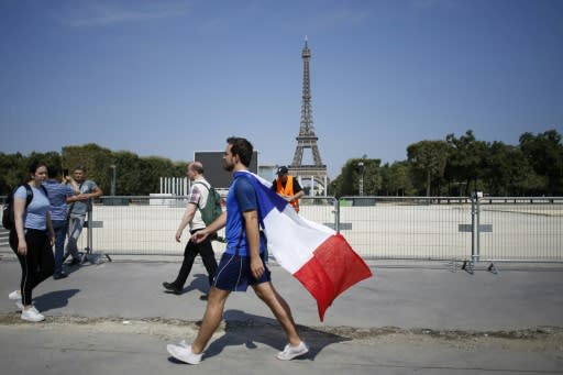The biggest fanzone is in Paris, where 90,000 fans are expected to gather near the Eiffel Tower to watch the match